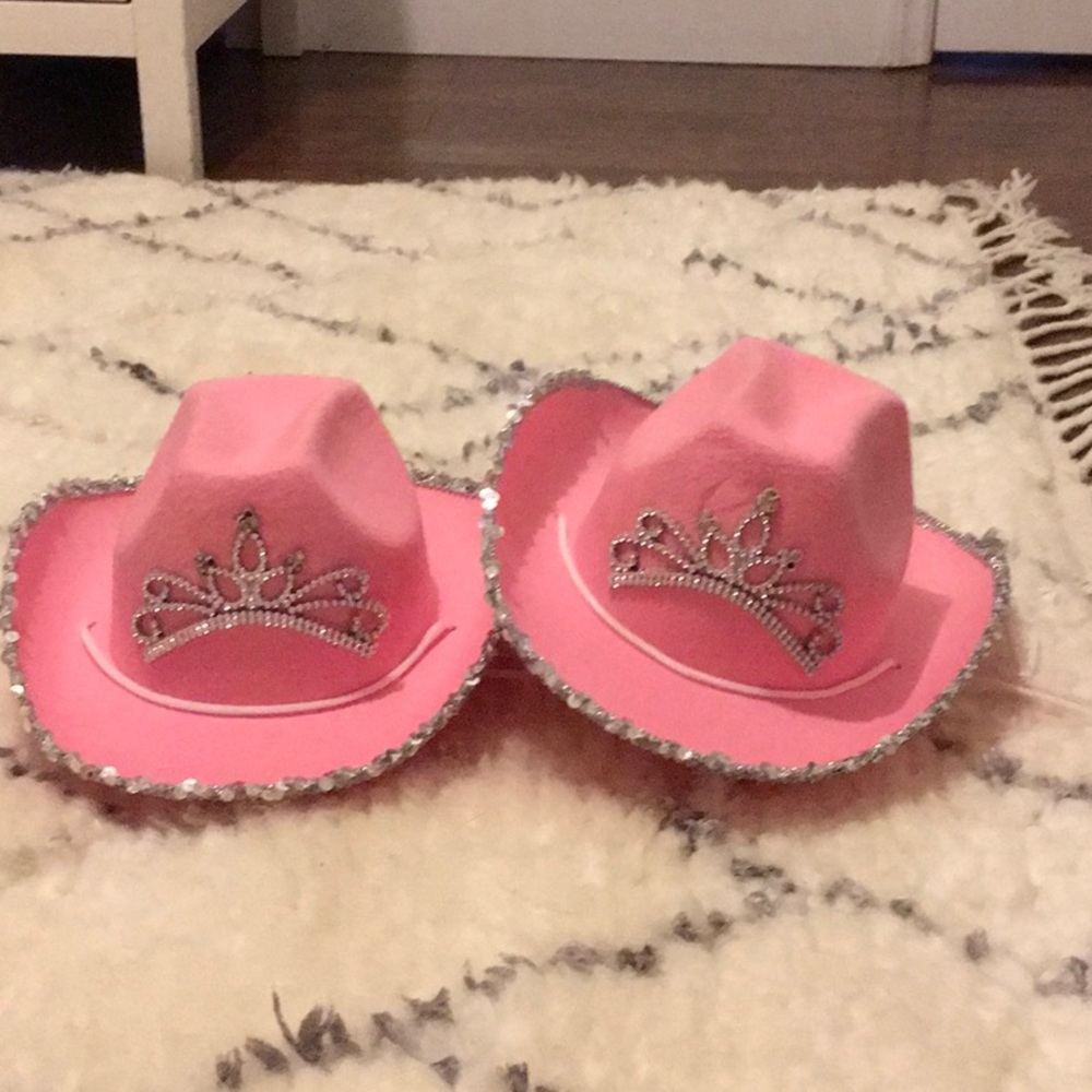 Pack of 2: Pink Lightup Cowgirl Hats